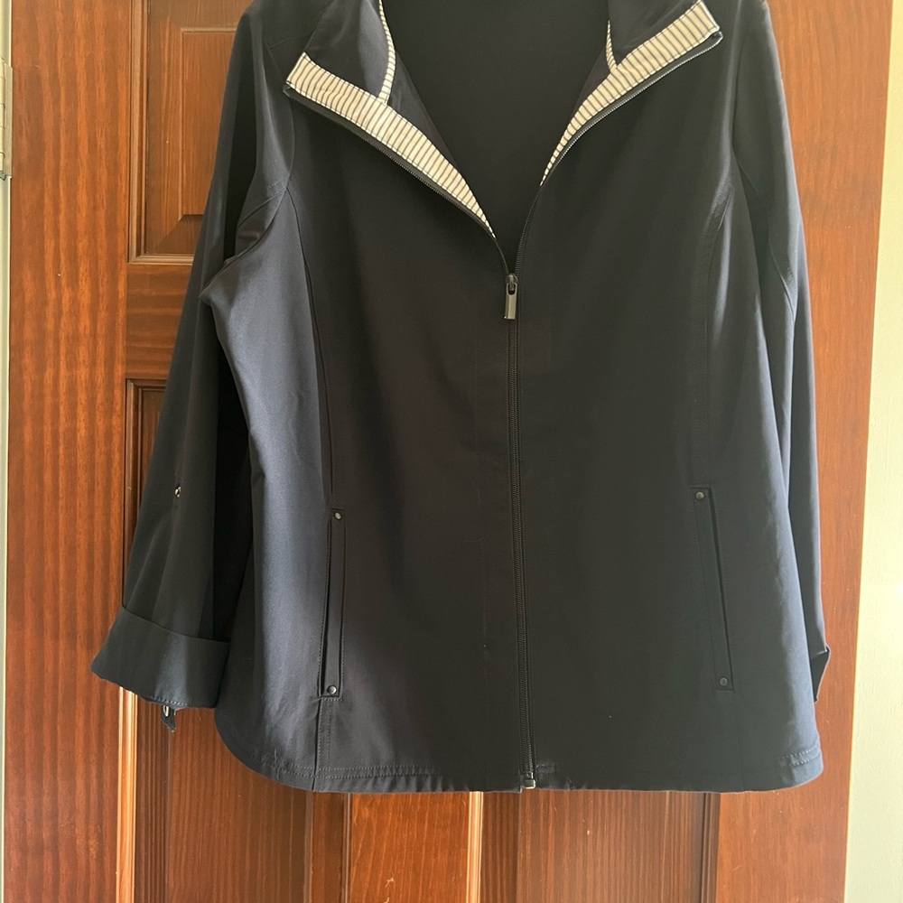 Women's Black Zip-Front Jacket